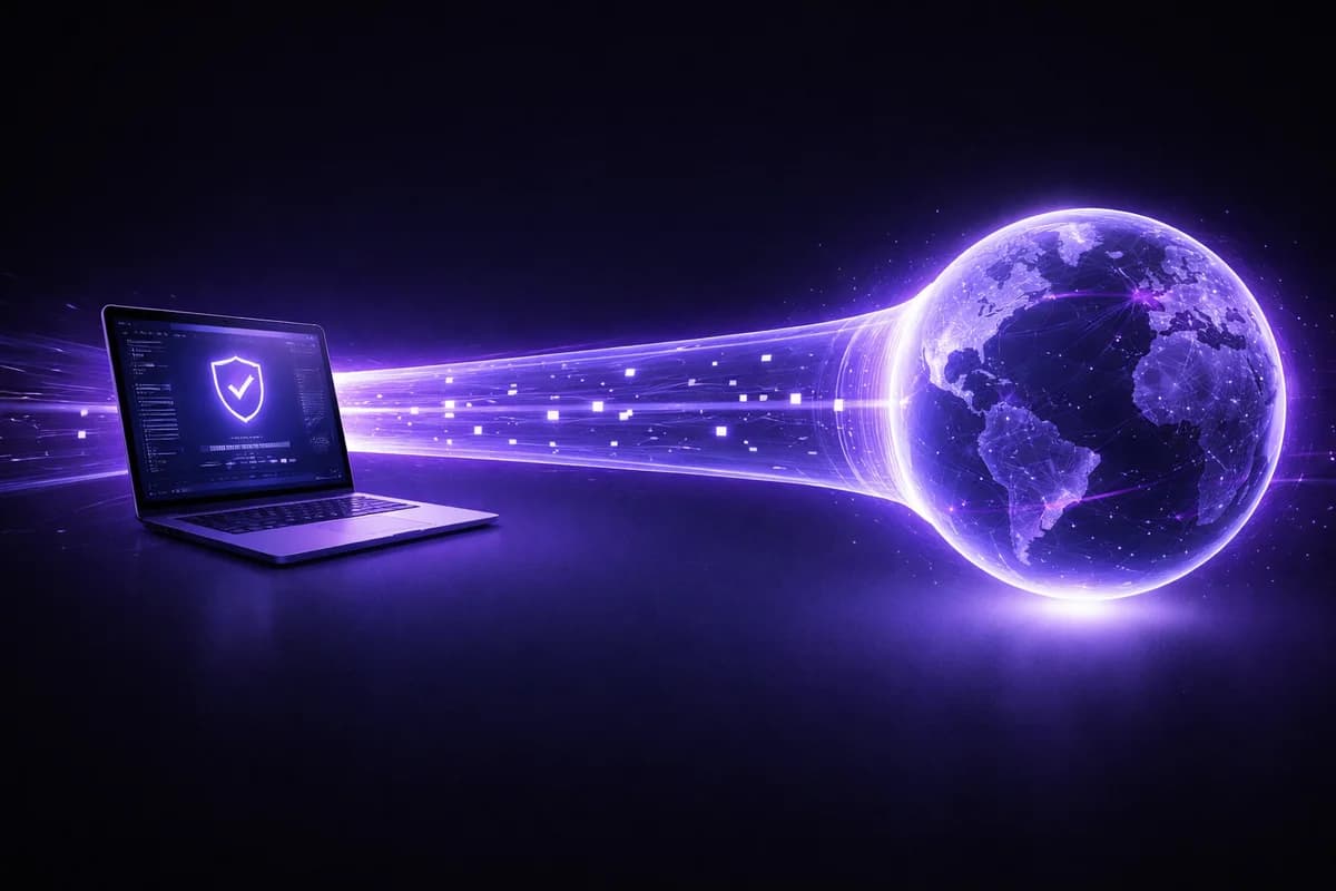 VPN-tunnel som krypterar internettrafik